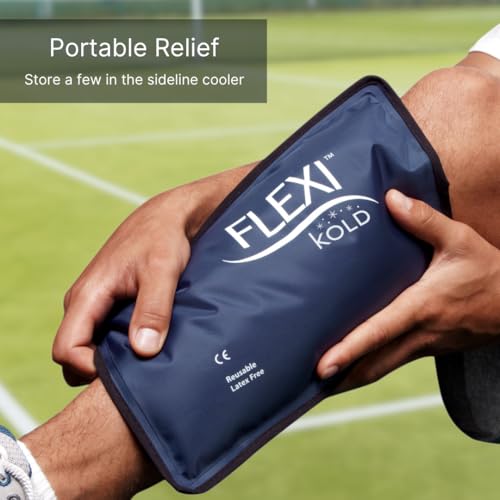 2 FlexiKold Gel Ice Packs - Ice Packs for Injuries Reusable, Back Pain Relief, Knee Ice Pack Wrap, After Surgery, Ice Pack for Knee - 6303-COLD-2PK by NatraCure - Medium – 2PK - size: Medium (Pack of 2)