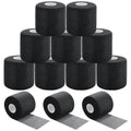 12 Pcs Foam Pre Wrap Athletic Tape 2.75" x 30 Yards Black Breathable PU Foam Sports Wraps for Running, Hiking, Hair Protection, Ankle, Wrist & Knee Support Lightweight Pre Wrap Tape