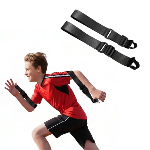 Arm Swing Trainer for Youth, Adjustable Nylon Running Arms position for 90 Degrees - color: Black