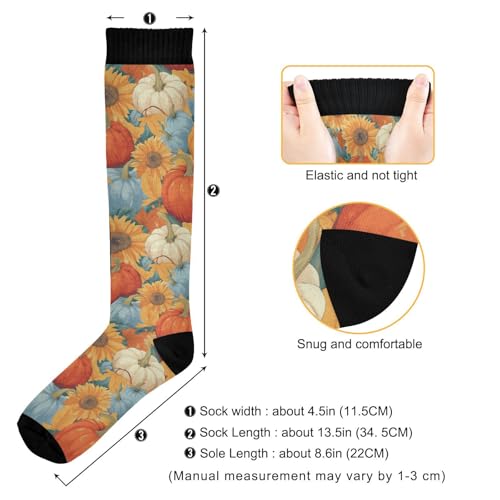 Wusikd Cats Compression Socks for Women and Men Circulation Cute Long Socks for Athletic Running 1 - color: Fall