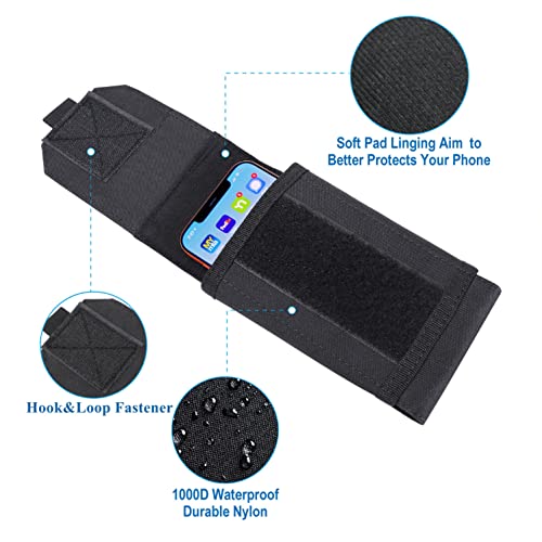 Universal Tactical MOLLE Holster Army Mobile Phone Belt Pouch EDC Security Pack Carry Accessory Kit Waist Bag Case Compatible iPhone 13 14 15 Pro XS Max XR 7 8 Plus for Samsung Galaxy S10 S9 S8 Plus - color: #A (Big)