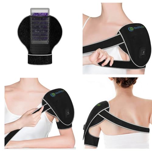 HealthyLine Portable Shoulder Heating Pad, Amethyst & Tourmaline