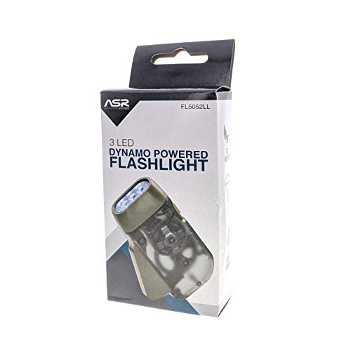 ASR Outdoor Emergency Motion 3 LED Dynamo Squeeze Action Basic Flashlight - No Batteries Needed