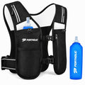 Running Vest for Women Men with 500ml Water Bottle |Adjustable Hydration Vest with Water Bladder |Reflective |Lightweight |Muti-Pockets - color: Black (500ml Water Bottle)