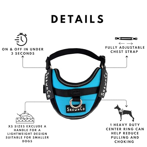 ShawnCo Essential Pro Dog Harness, No-Pull Pet Vest (Mustang Red, S) - color: Mustang Red, size: S