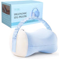 YFONG Knee Pillow for Side Sleepers, Breathable Memory Foam Leg Pillow Blue