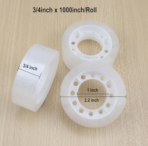 Desktop Tape Dispenser,1 Pack Black Tape Dispensers with 12Rolls Transparent Tape, for Packaging in Office,Restaurant, Flower Shop,Cake Shop (Black) - color: Black