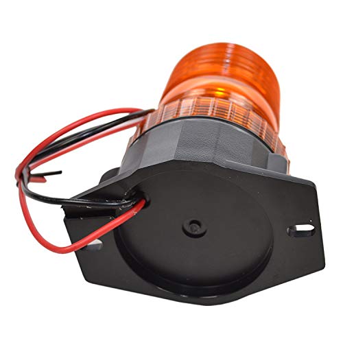 HQRP 360 Degrees 12-100V 30-LED Strobe Light Amber Mini Beacon for Safety Work & Maximum Visibility Truck, Heavy Vehicle, Forklift, Tractor, Golf Cart, Postal Car, Snow Plow etc. - size: Permanent Mount