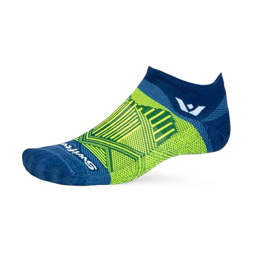 Swiftwick ASPIRE Zero No Show Performance Socks - color: Navy Hi-viz, size: Medium