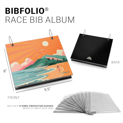 Gone For a Run BibFOLIO Race Bib Album - Miles of Sunshine - 9.5x8 - color: Miles of Sunshine