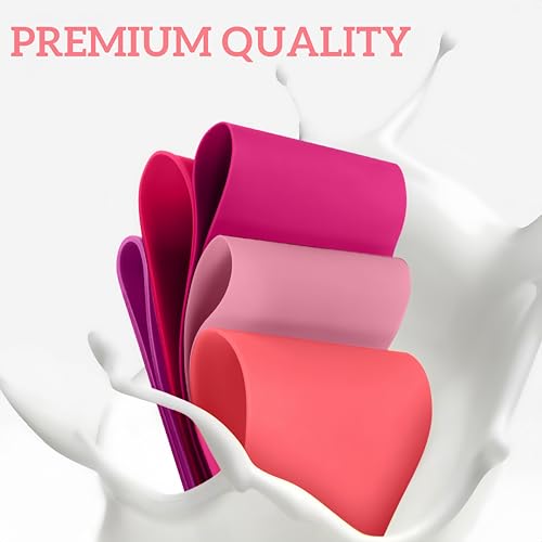 Resistance Loop Exercise Bands with Carry Bag and Instruction, Set of 5