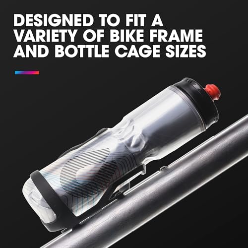 HydraPak Polar Surge Insulated Bike Water Bottle (20oz, Ascent Black) - color: Ascent Black, style: 20oz/600ml