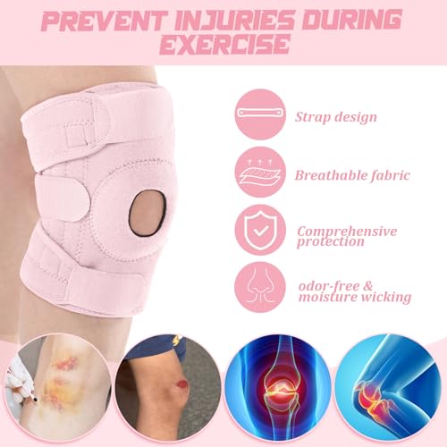 Foilswirl 1 Pcs Kids Knee Brace with Side Stabilizers,Pink - color: Pink