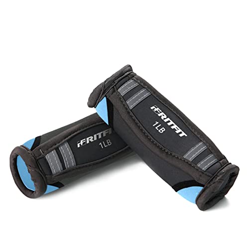 RitFit Soft Hand Weights Set with Reflective Straps Walking Dumbbell - size: 1lb each (2lb pair)
