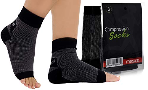 Ankle Compression Socks - A Toeless foot Sleeve, Splint for Women Neuropathy, Ankle Swelling Relief, Heel Pain.