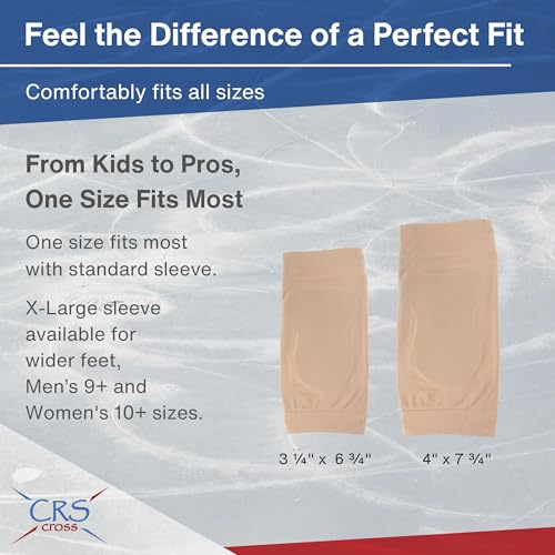 CRS Cross Achilles Heel Gel Sleeves for Skating, Hockey. Pair, One Size - size: One Size