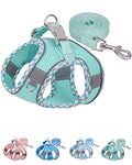 Petank Step in Dog Harness No Pull and Leash for Small Medium Dogs Cats. - color: Green, size: XXS