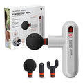 Sharper Image Powerboost Move - Mini Percussion Massage Gun| 4 Attachments, 4 Speeds, FSA Eligible| Full Body Back & Shoulder Massager| Deep Tissue Muscle Recovery| Portable Pain Relief Massage Tool - color: Platinum
