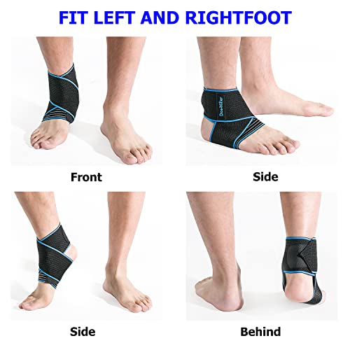 Doc Miller Ankle Brace with Compression Wrap for Men & Women