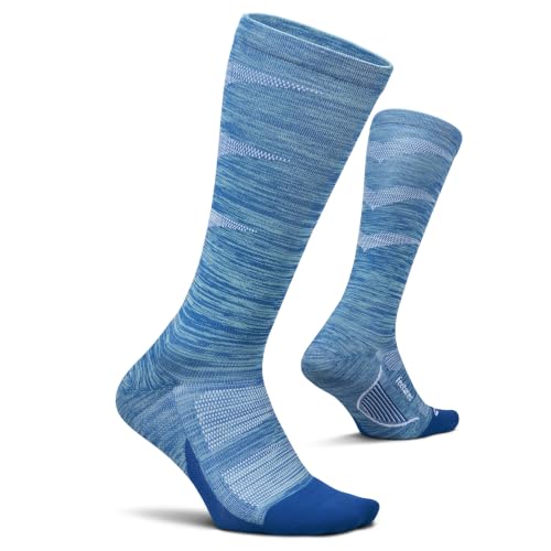 Feetures Compression Knee High Socks - Graduated Compression Socks for Women & Men - (1 Pair) - color: Sapphire (1 Pair), size: Small
