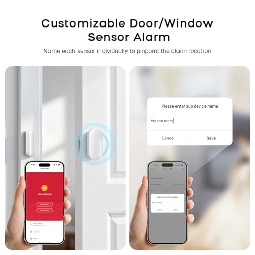 PGST Home Alarm System,4.3in WiFi+4G Touch Screen Siren No Monthly Fees - color: White & Gray