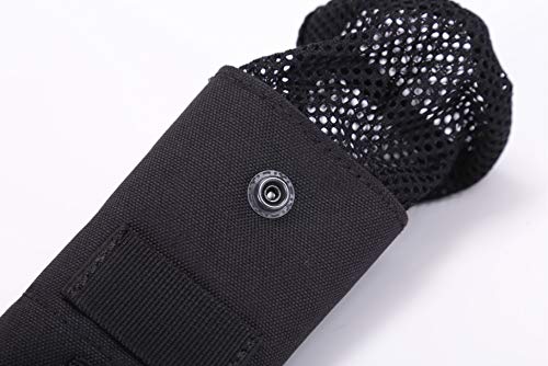 Water Bottle Pouch Molle Tactical Holder Storage Bag for 17oz Carrier Foldable Lightweight Military Mesh Water Bottle Sleeve Bag for Backpack - color: black