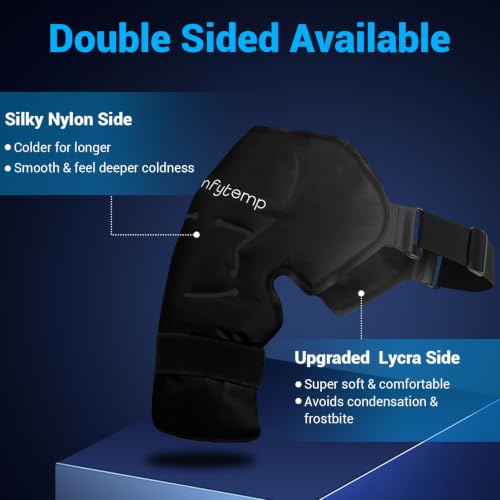 Comfytemp Shoulder Ice Pack Wrap Rotator Cuff Cold Therapy (Large/X-Large) - color: Black