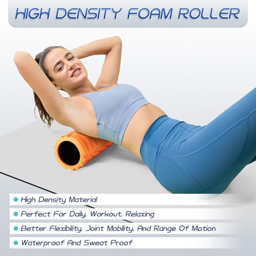 Krightlink Foam Roller for Deep Tissue Muscle Massage High Density 18" - size: 18 Inch