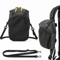 Backpack Strap Attachment Bag, Portable Phone Pocket & Water Bottle Holder Pouch for Outdoor Hiking, Travel, Cycling (Black) - color: Black