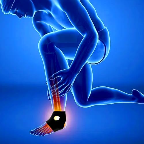 10 PCS Precut Kinesiology Tape for Ankle Cotton Elastic Athletic Ankle Tapes Comfort Breathable Waterproof Tape Sprain Pain Relief Ligament Muscle Provide Support Stability Marathon (Black)