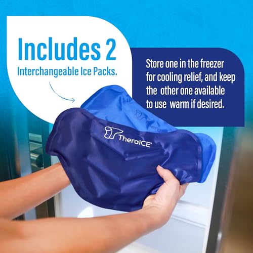 TheraICE Ice Pack Back Brace for Lower Back Pain, Hot or Cold Therapy Back Pain Relief Products for Lower Lumbar, Sciatic Nerve, Herniated Disc (2 Pack) - style: 2 Pack