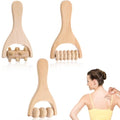 Abeillo 3Pcs Wooden Hand Massage Roller, Muscle Roller Stick