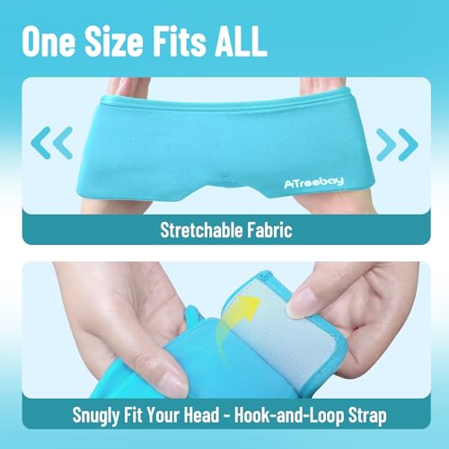 Cooling Eye Mask, Cold Eye Mask for Puffiness, Reusable Ice Eye Masks for Dark Circles And Puffy Eyes, Relieve Your Migraines and Headaches with Gel Eye Masks Therapy, Long-Lasting Comfort, Light Blue - color: Light Blue