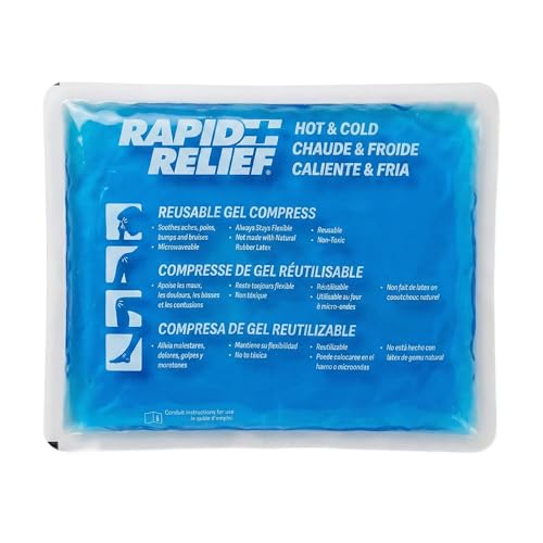 Rapid Relief Gel Ice Pack, Reusable Cold Pain Relief, Large 9x11 Inch 1 Ct - size: 9 x 11 Inch