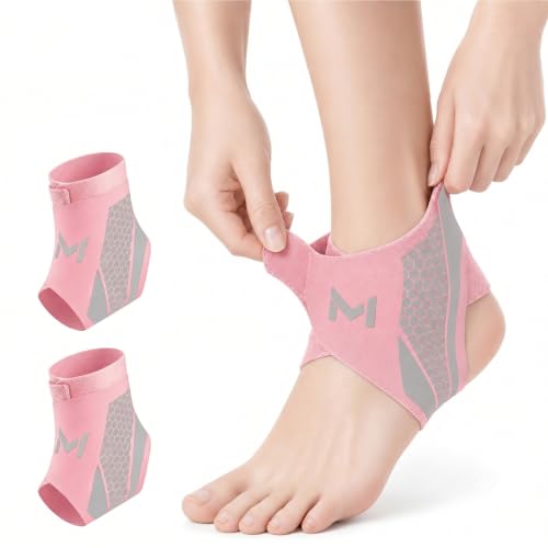 Ankle Brace for Men & Women, 2 Pc, Pink