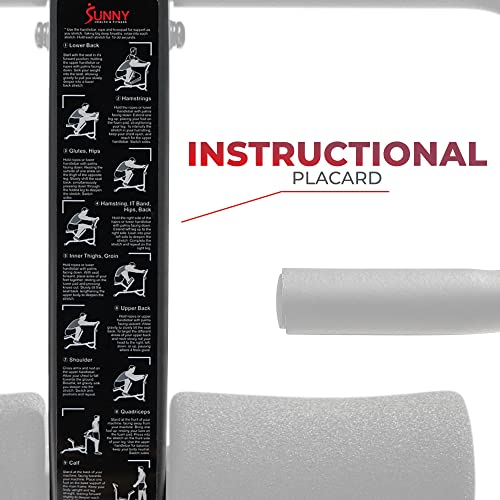 Sunny Health & Fitness Full Body Stretch Machine Back Stretcher Pivot Seat - color: Black
