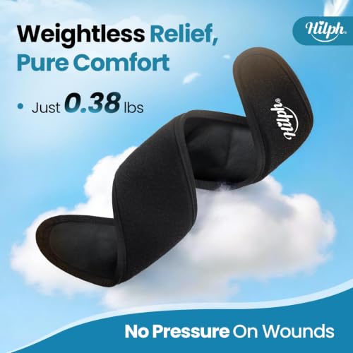 Hilph Neck Ice Pack Wrap, 45-Min Cooling for Tonsillectomy & Sore Throat - color: Black