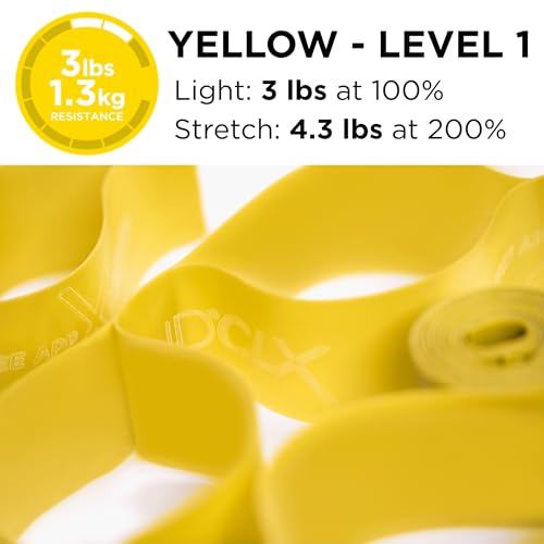 THERABAND CLX Resistance Band with Loops, 5-Foot Band - color: Level 1 / Light - Yellow