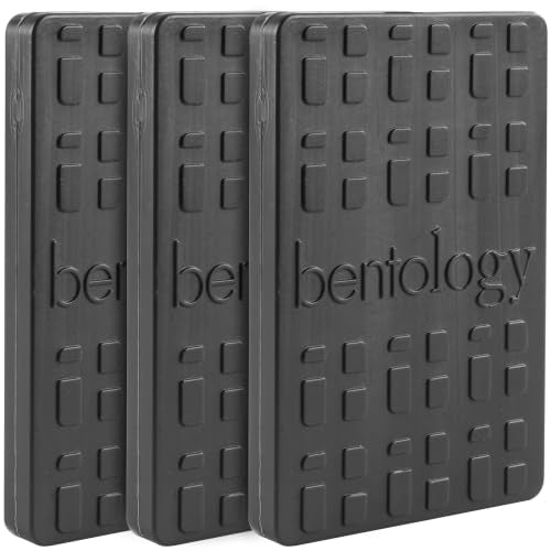 Kids Hard Ice Packs 3 Pack, Slim Reusable Freezer Packs for Lunch Boxes - color: Black Brick