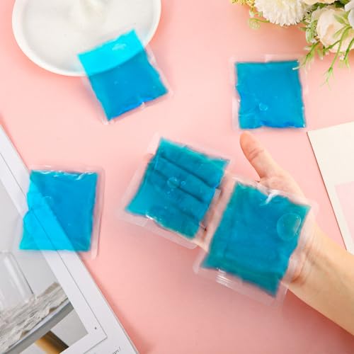 Reusable Ice Packs for Injuries, 10 Pack Round Ice Packs for Face - size: 3.15x 3.55 Inch