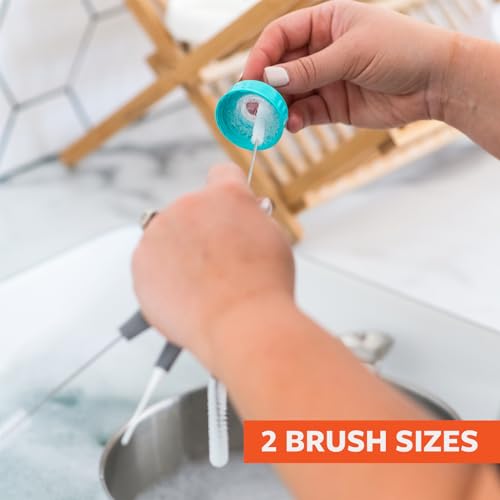 Full Circle All-in-One Bottle Cleaning Multitool, Gray - color: Gray
