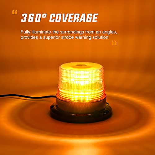 Nilight 40 LED Strobe Light Amber Warning safety Flash Beacon Lights - color: ABS Base
