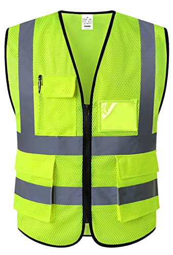 XIAKE 5 Pockets High Visibility Reflective Safety Vest for Men and Women Work Construction Vest - size: Small