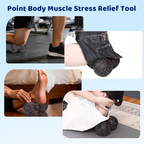 Peanut Massage Ball, 24x12cm Back Leg Massage Roller - color: Camouflage, size: 24x12cm double balls