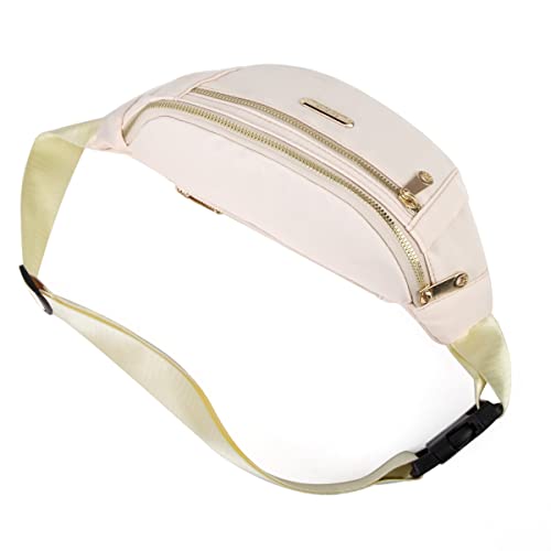 Fanny Packs Waist Pack for Women, Fashion Waist Bag with Adjustable Strap for Travel Sports Running - color: beige