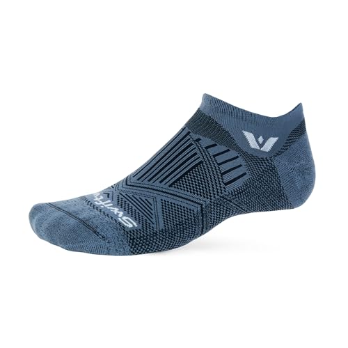 Swiftwick ASPIRE Zero No Show Performance Socks - color: Denim Blue, size: Small