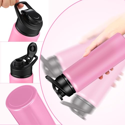 Mimorou 25oz Reusable Aluminum Water Bottles Bulk - color: Pink