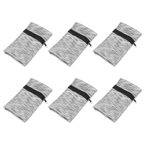 Wrist Pouch Wrist Wallet Wristband with Zipper - color: Gray
