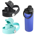 Lid for Hydro Flask 32 40 oz Wide Mouth, Replacement Lids Compatible with Hydro Flask Wide Mouth Water Bottle, Top Spout Lid with Handle, Wide Mouth Lid Chug Cap Accessories - color: Black+Alpine - 1 Pack