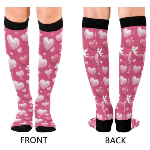 Wusikd Cute Penguin Compression Socks for Women and Men Circulation Long Socks for Athletic Running 1 - color: Multi 37